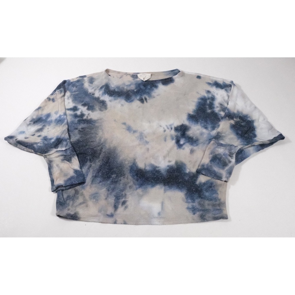 Fantastic Fawn Top Womens Medium Blue Tie Dye Pullover Dolman Sleeve KT2228-50